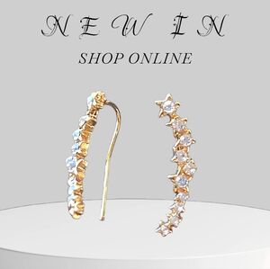 Gold Star Crystal Earrings